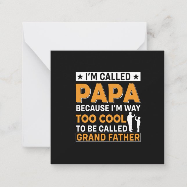 Tarjeta Pequeña Día del Padre Me Llamo Papa (Anverso)