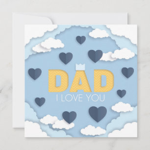 Tarjeta Pequeña Día del Padre, papá te amo