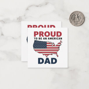Tarjeta Pequeña Día del Padre Patriótico 4 de Julio