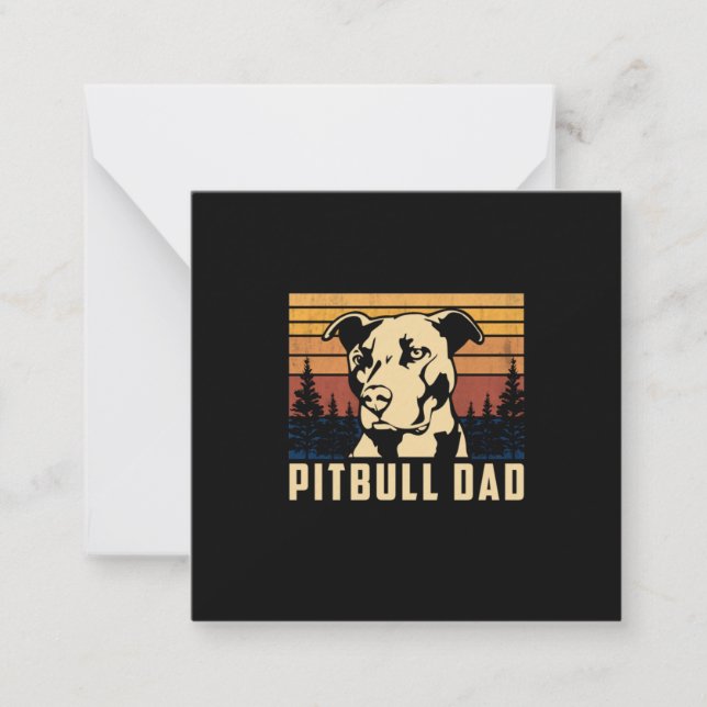 Tarjeta Pequeña Día del Padre Pitbull Papá (Anverso)