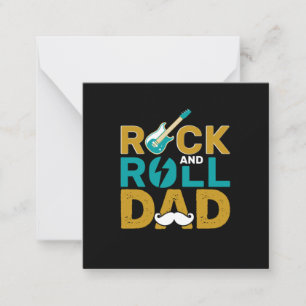 Tarjeta Pequeña Día del Padre Rock And Roll Papá