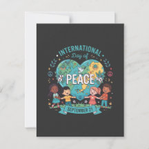 Día Internacional de la Paz Niños Lindos Sostenien