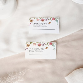 Tarjeta Pequeña Diaper Raffle Card Floral