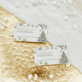 Tarjeta Pequeña Diaper Raffle Card Winter Wonderland