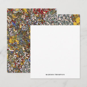 Tarjeta Pequeña Diario floral de vidrio templado personalizado