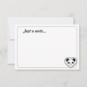 Tarjeta Pequeña Dibujo de oso panda lindo Caricatura personalizada