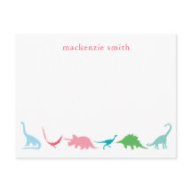 Dinosaurio Preppy Personalizado Gracias Stationery