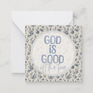 Tarjeta Pequeña Dios es bueno todo el tiempo Cita Cristiana