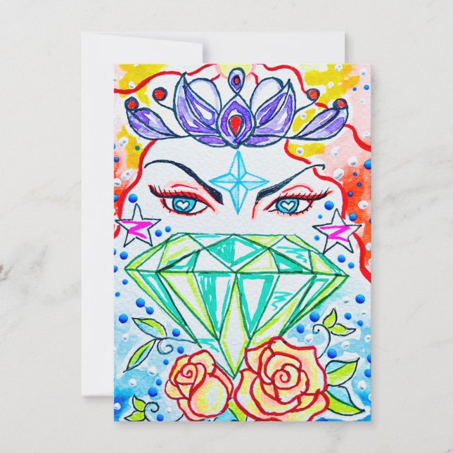 Tarjeta Pequeña Diosa Chakra (Anverso)