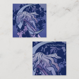Tarjeta Pequeña Diosa de la Luna Púrpura Arte de símbolo de la Lun