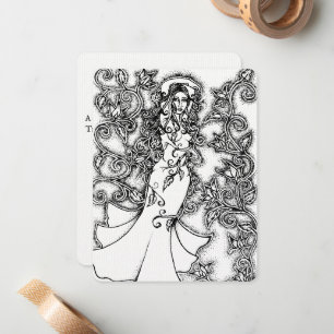 Tarjeta Pequeña Diosa floral