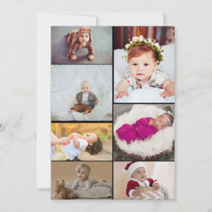 Tarjeta Pequeña Diseña tu propio collage de 7 fotos