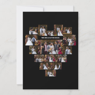 Tarjeta Pequeña Diseña tu propio collage de fotos con forma de cor