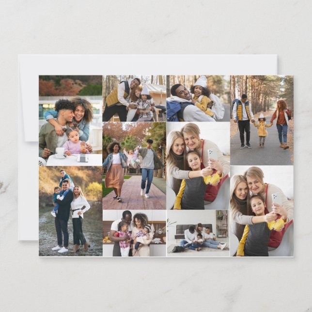 Tarjeta Pequeña Diseñar su propio Collage de fotos de 10 (Anverso)