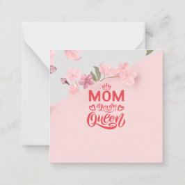 Tarjeta Pequeña Diseño Chic Tipografía Mamá Eres La Reina