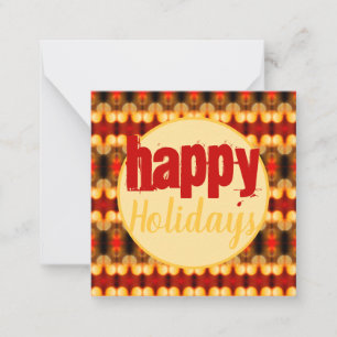 Tarjeta Pequeña Diseño con patrones con rojo