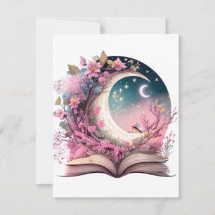 Tarjeta Pequeña Diseño de Amante de Libros de Fantasía