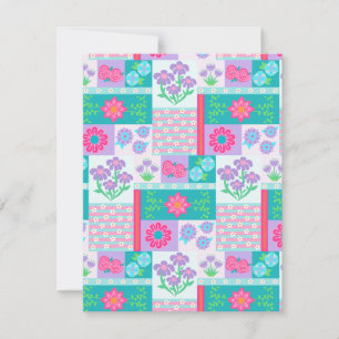 Tarjeta Pequeña Diseño de flores vibrantes en flor