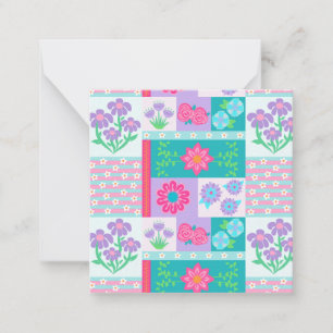 Tarjeta Pequeña Diseño de flores vibrantes en flor