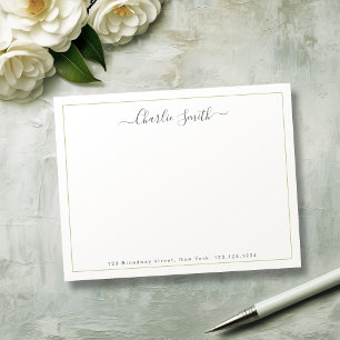 Tarjeta Pequeña Diseño de fondo personalizado de borde verde senci