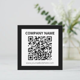 Tarjeta Pequeña Diseño de Personalizable sencillo y código QR edit