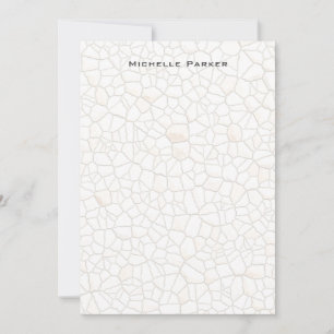 Tarjeta Pequeña Diseño de Piedra Profesional Plata Minimalista Mod