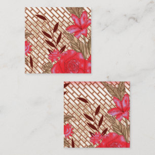 Tarjeta Pequeña Diseño de tejidos intrincados con motivos florales