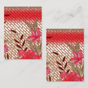 Tarjeta Pequeña Diseño de tejidos intrincados con motivos florales