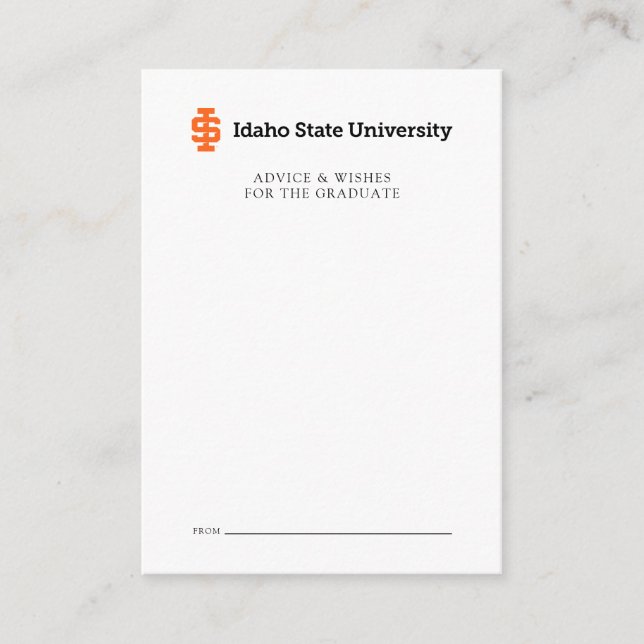 Tarjeta Pequeña Diseño del Logo Oficial de la Universidad Estatal  (Anverso)