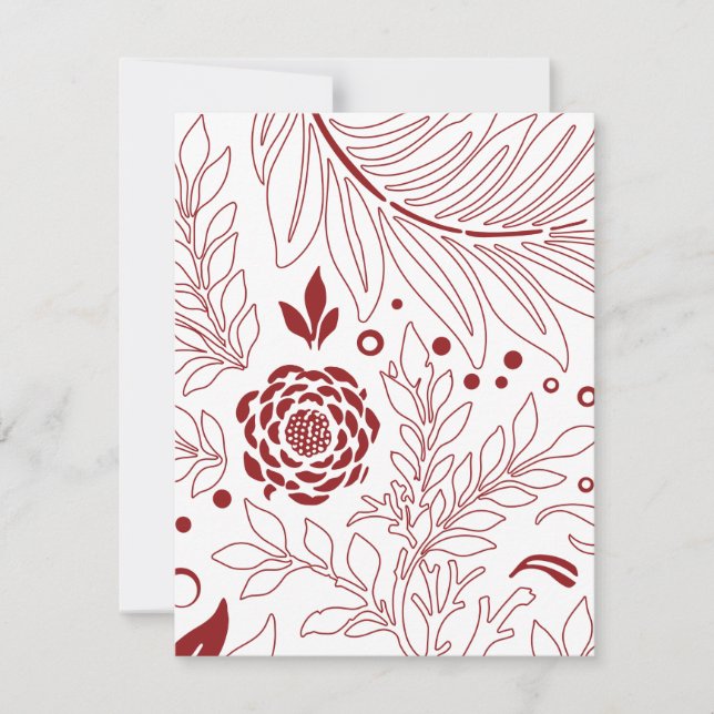 Tarjeta Pequeña Diseño floral 28 (Anverso)