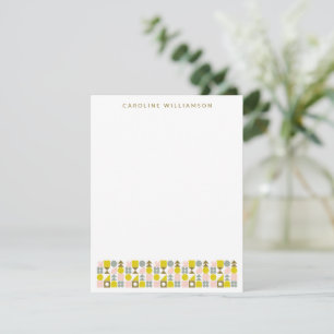 Tarjeta Pequeña Diseño geométrico personalizado rosa y amarillo li