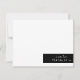 Tarjeta Pequeña Diseño minimalista moderno y elegante en negro y b