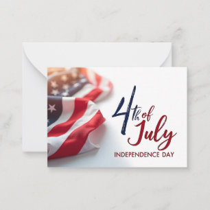 Tarjeta Pequeña Diseño Patriótico del Día de la Independencia del