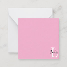 Tarjeta Pequeña Diseño personalizado de monograma con nombre en le