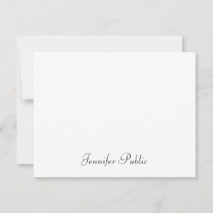 Tarjeta Pequeña Diseño sencillo Elegante Nombre de guión de mano T