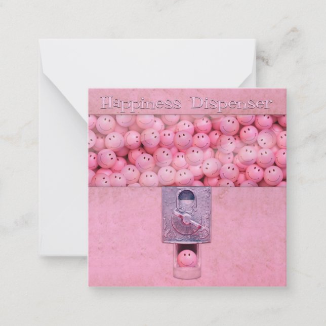 Tarjeta Pequeña Dispensador de la felicidad de la máquina de bolas (Anverso)