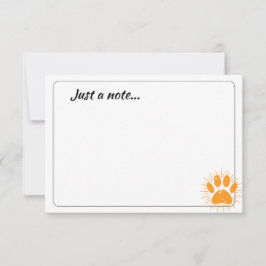 Tarjeta Pequeña Distressed Sunbeam Dog Paw Custom Just a Note
