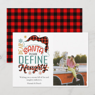 Tarjeta Pequeña Divertida foto de Define Navidades traviesos