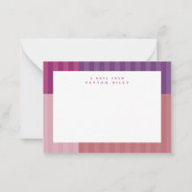 Divertidas rayas rosadas y moradas personalizadas 