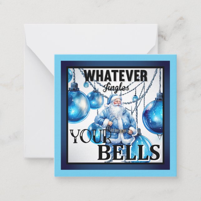 Tarjeta Pequeña Diviértete en Navidad Retro (Anverso)