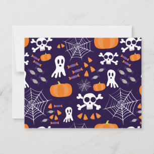 Tarjeta Pequeña Diviértete patrón de Halloween