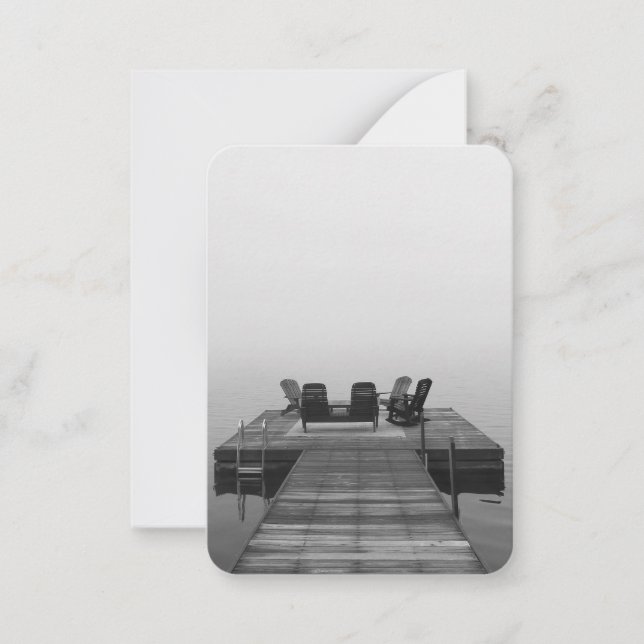 Tarjeta Pequeña Dock en la niebla (Anverso)