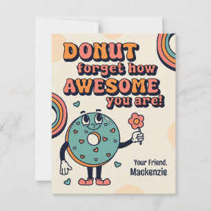 Tarjeta Pequeña Donut Retro No Olvides Lo Increíble Que Eres San V