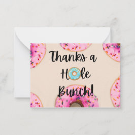 Tarjeta Pequeña Donut themed Gracias cartas