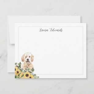 Tarjeta Pequeña Doodle dorado Eucalyptus Personalizado