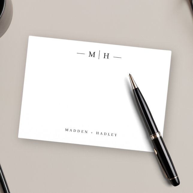 Tarjeta Pequeña Dos Estacionamientos De Pareja Elegante De Monogra (Subido por el creador)