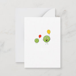 Tarjeta Pequeña Dos guisantes, tema de guisante lindo