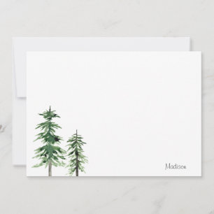 Tarjeta Pequeña Dos Pinos Acuarelas