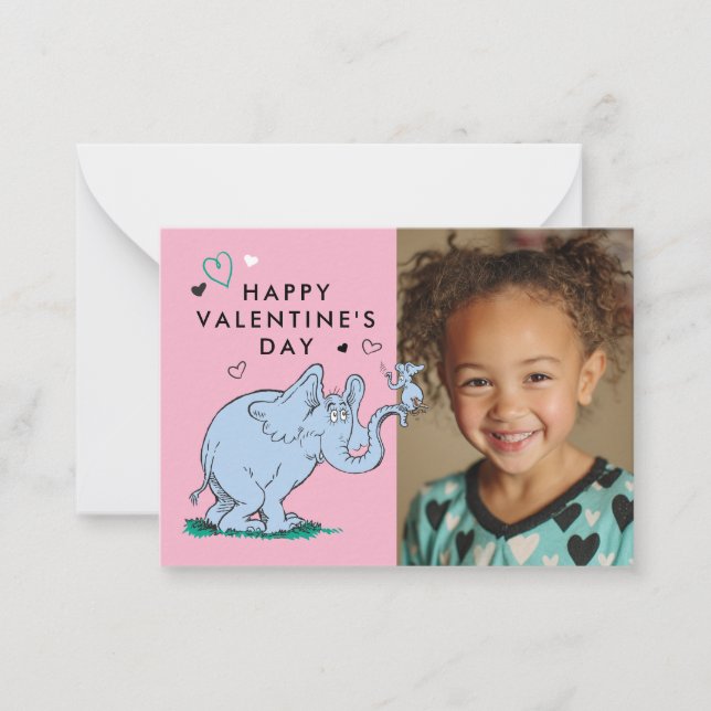 Tarjeta Pequeña Dr. Seuss Valentine's Day | Horton Hears A Who (Anverso)