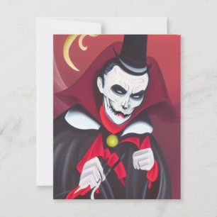 Tarjeta Pequeña Drácula de Halloween
